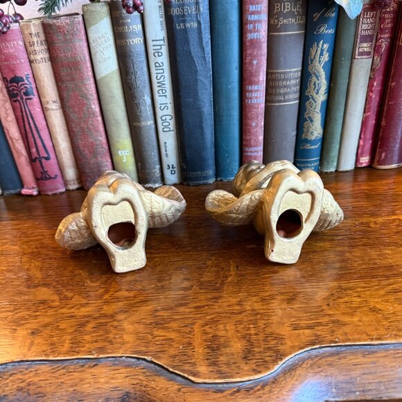 2 Vintage Gold Terracotta Angels - Picture 8 of 14